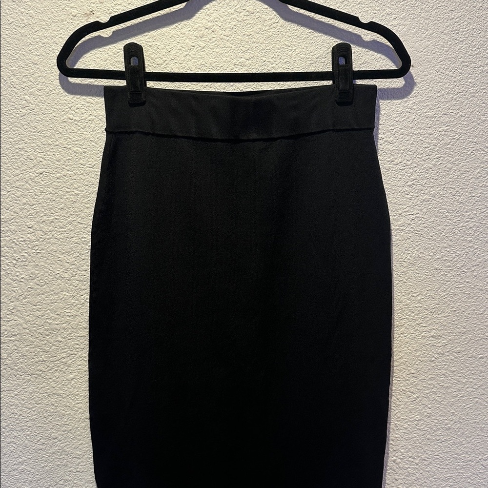 STAUD Black Pencil Skirt with Multicolor Hem - Picture 2 of 6